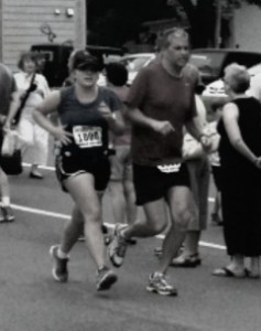 myself & my husband running the Tely10